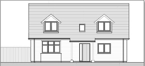 Lot: 30 - OUTBUILDINGS WITH PLANNING CONSENT FOR A DETACHED DWELLING - Front elevation